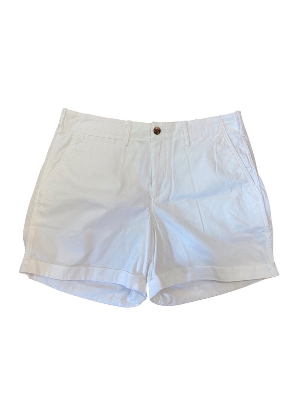 GAP white khakis shorts 13 inches cotton bermudas spandex cotton stretchy 12
